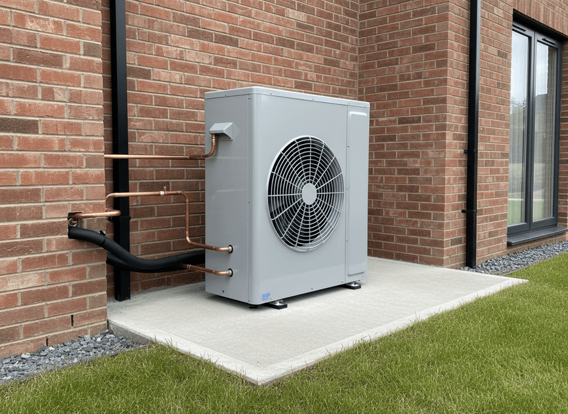 Air-source heat pump installation