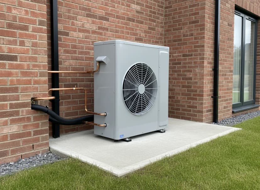 Air-source heat pump installation